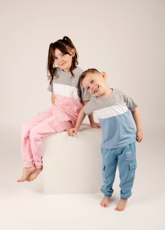 Boys tri colour block t-shirt