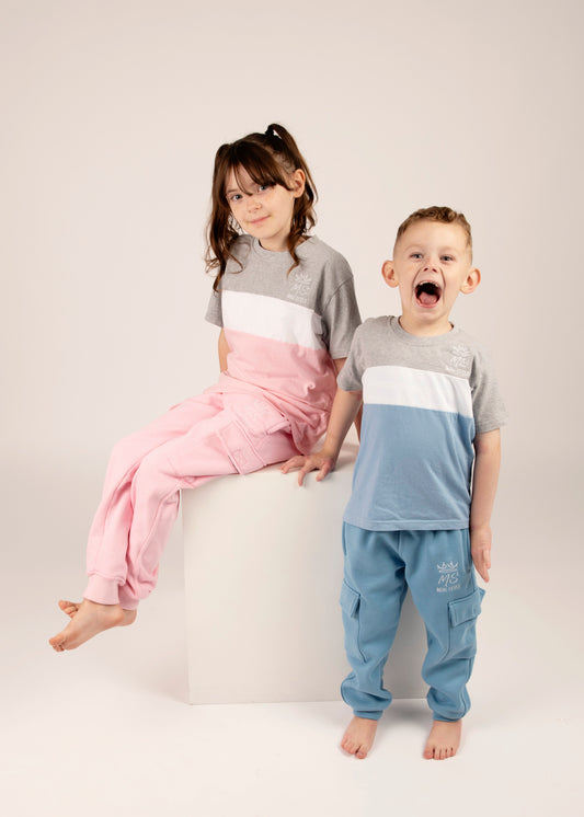 Boys tri colour block t-shirt