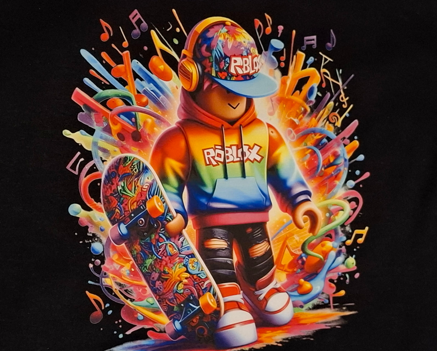 Roblox colourful printed t-shirt