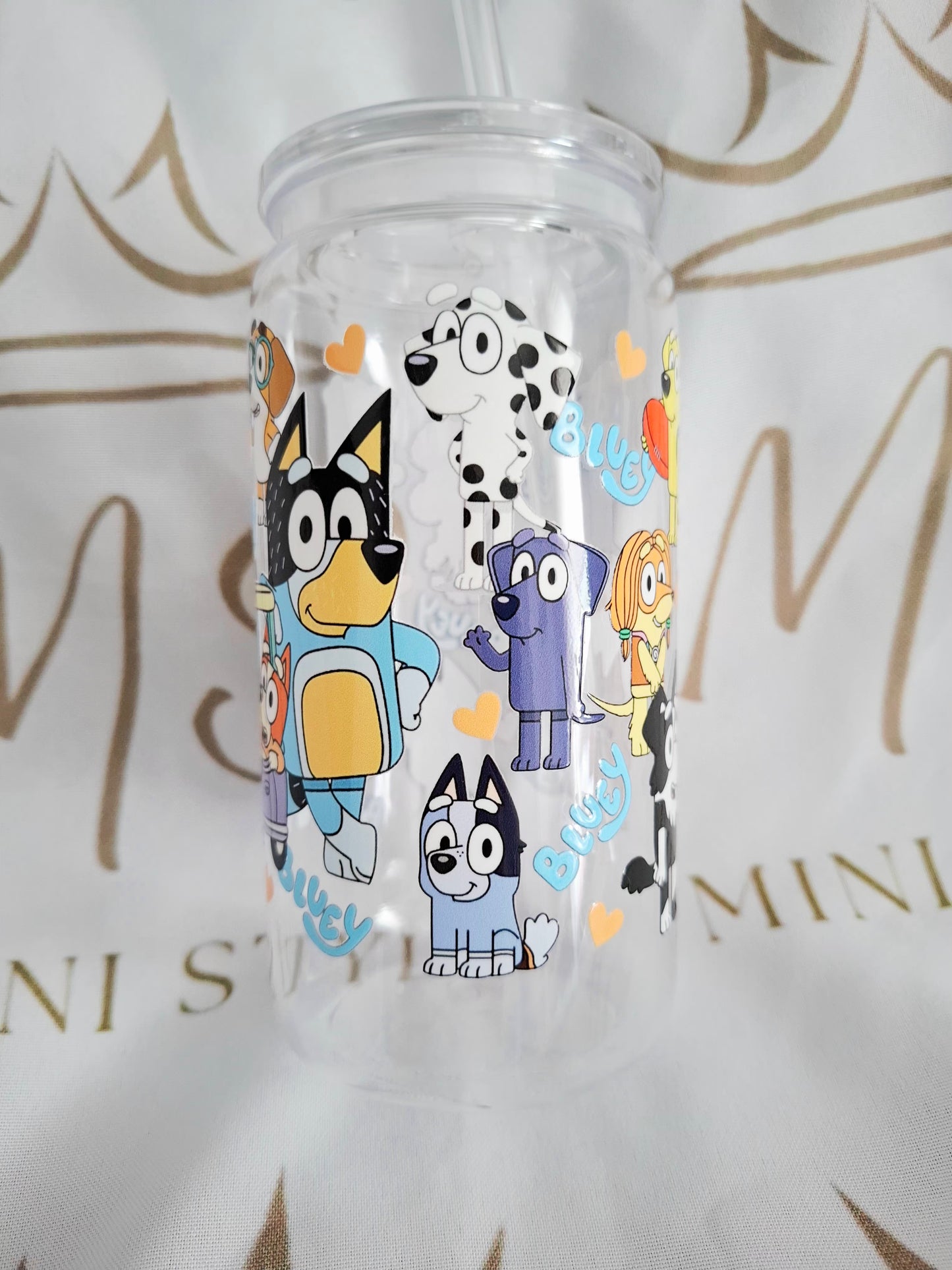 16oz plastic tumbler cup with straw