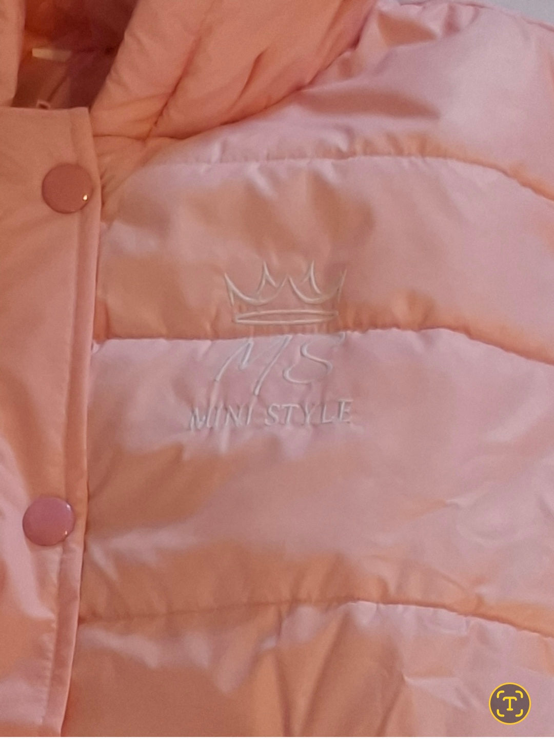 Girls frilly puffer style jacket