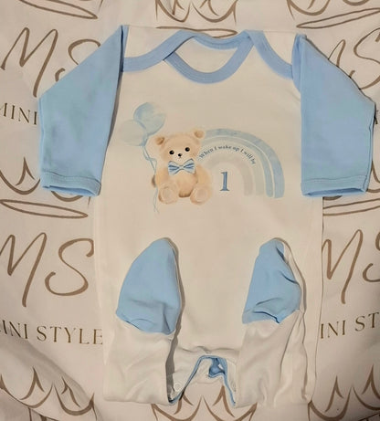 1st birthday sleepsuit
