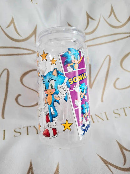 16oz plastic tumbler cup with straw