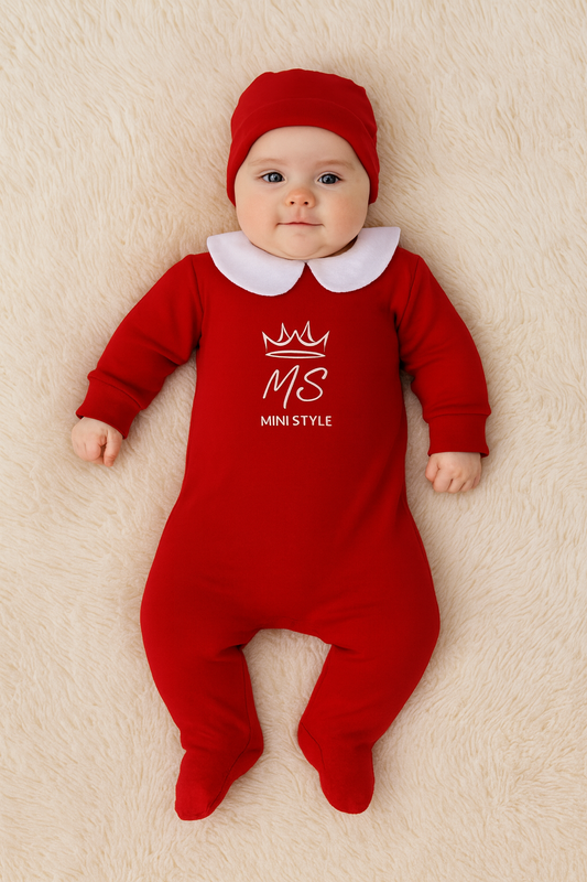 Red collar sleepsuit