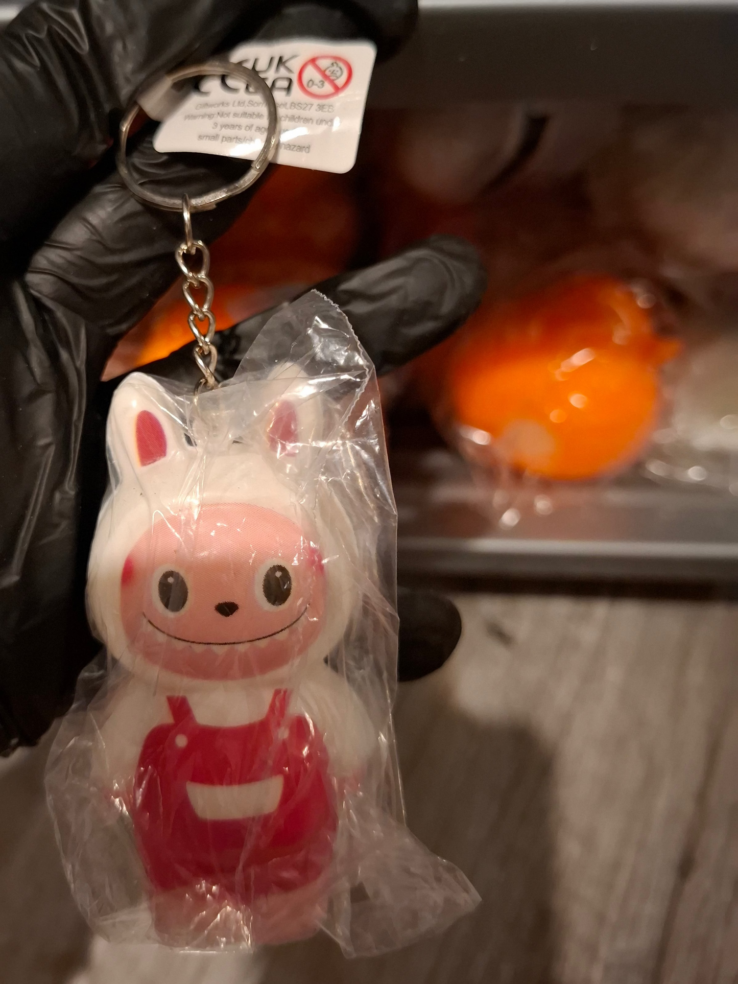 Labubu squishy keyring