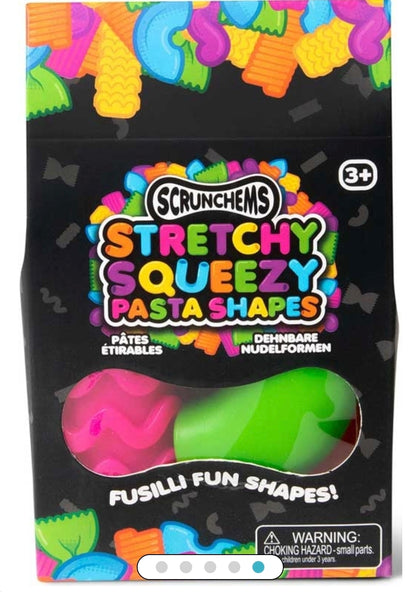 Stretchy squeezy pasta shapes