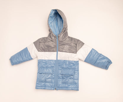 Colour block puffer jacket