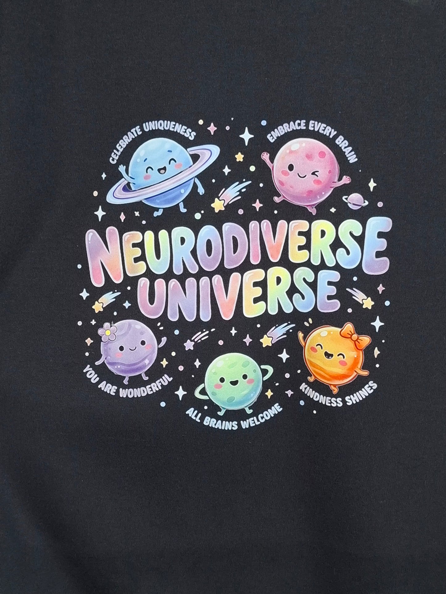 Neurodiverse universe t-shirt