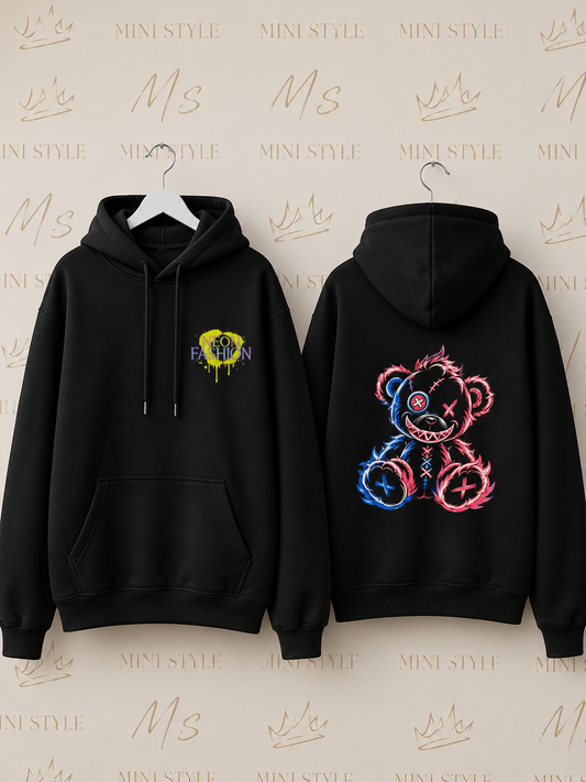 Neon bear hoodie
