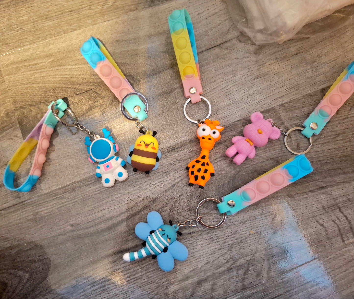 Kids 3d animal sensory keychain