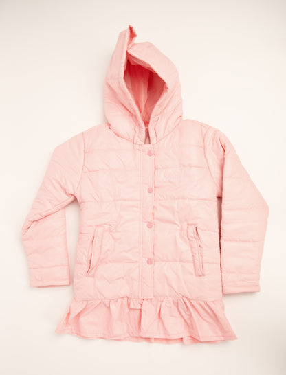 Girls frilly puffer style jacket