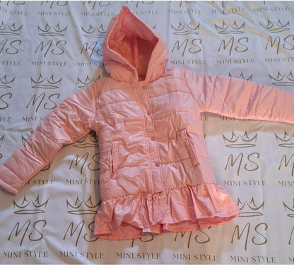 Girls frilly puffer style jacket