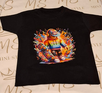 Roblox colourful printed t-shirt
