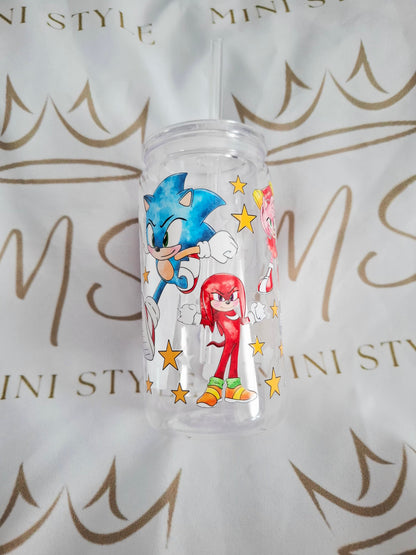 16oz plastic tumbler cup with straw