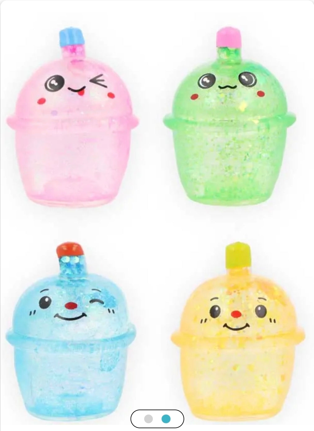 Glitter squish bubble tea
