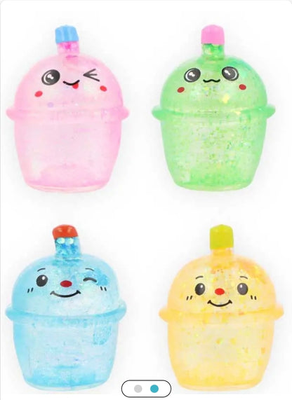 Glitter squish bubble tea