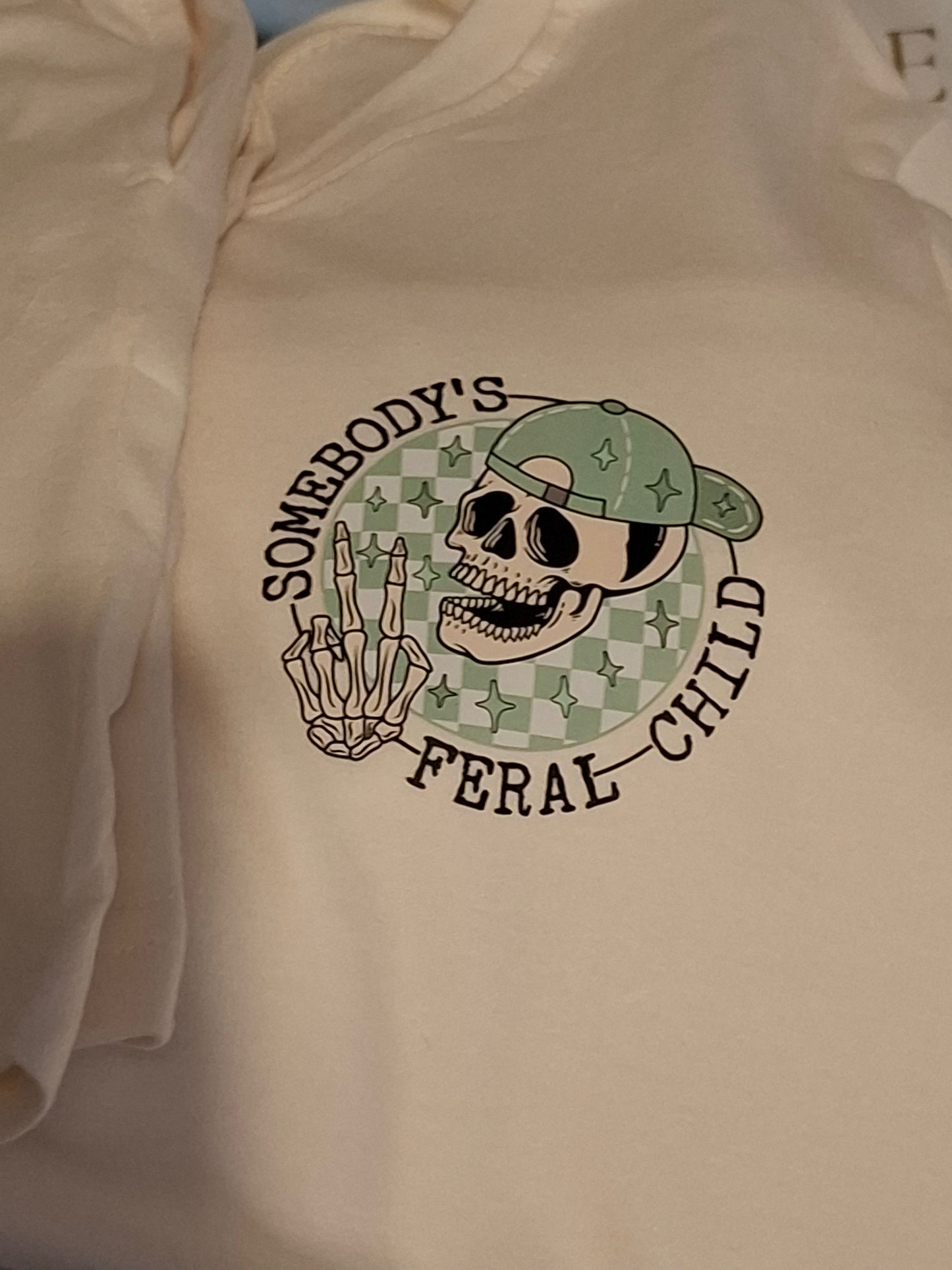 Cream shorts set with printed design