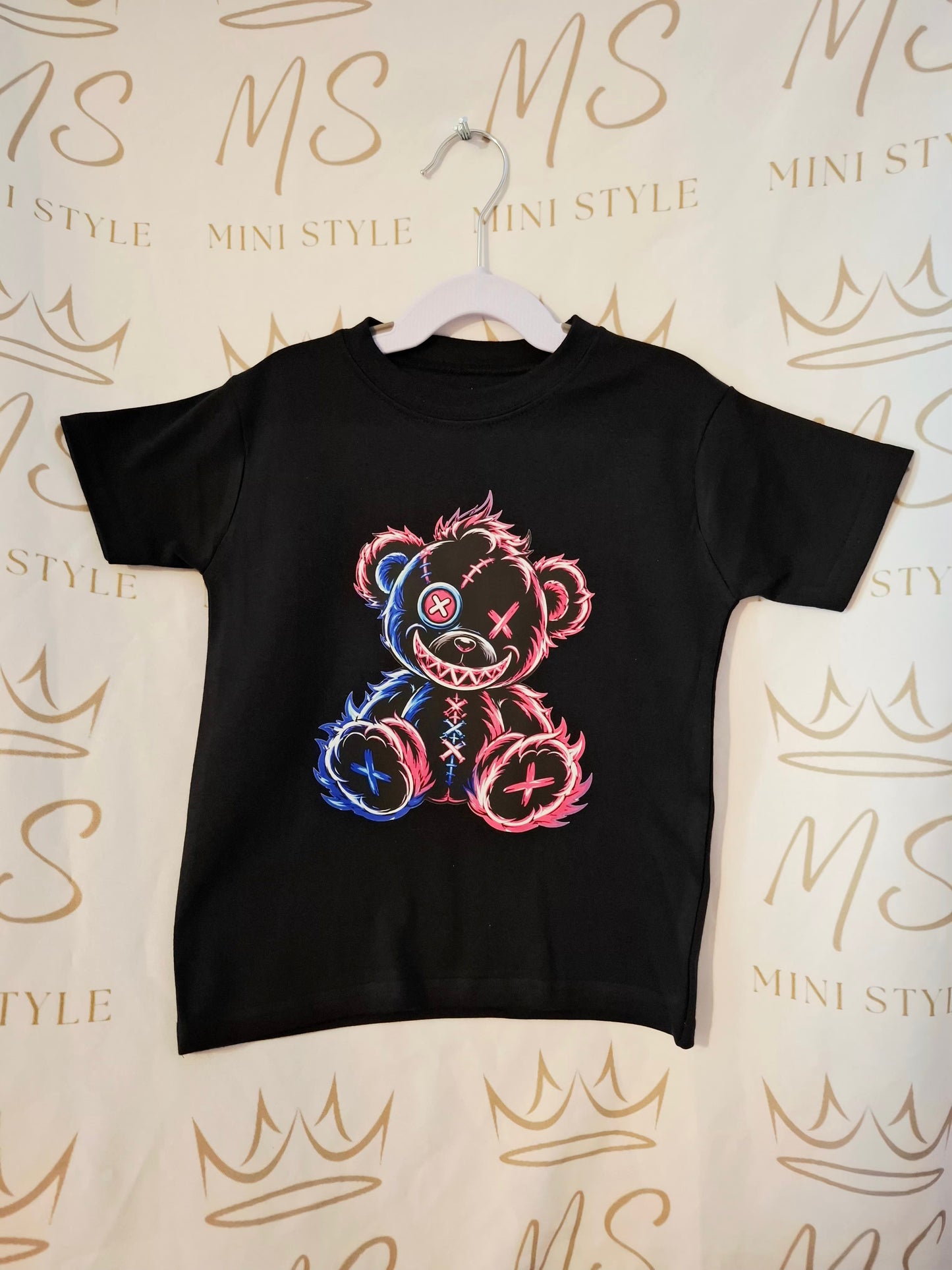 Kids neon style bear t-shirt
