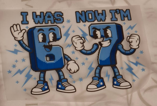 I was 6 now im 7 birthday t-shirt