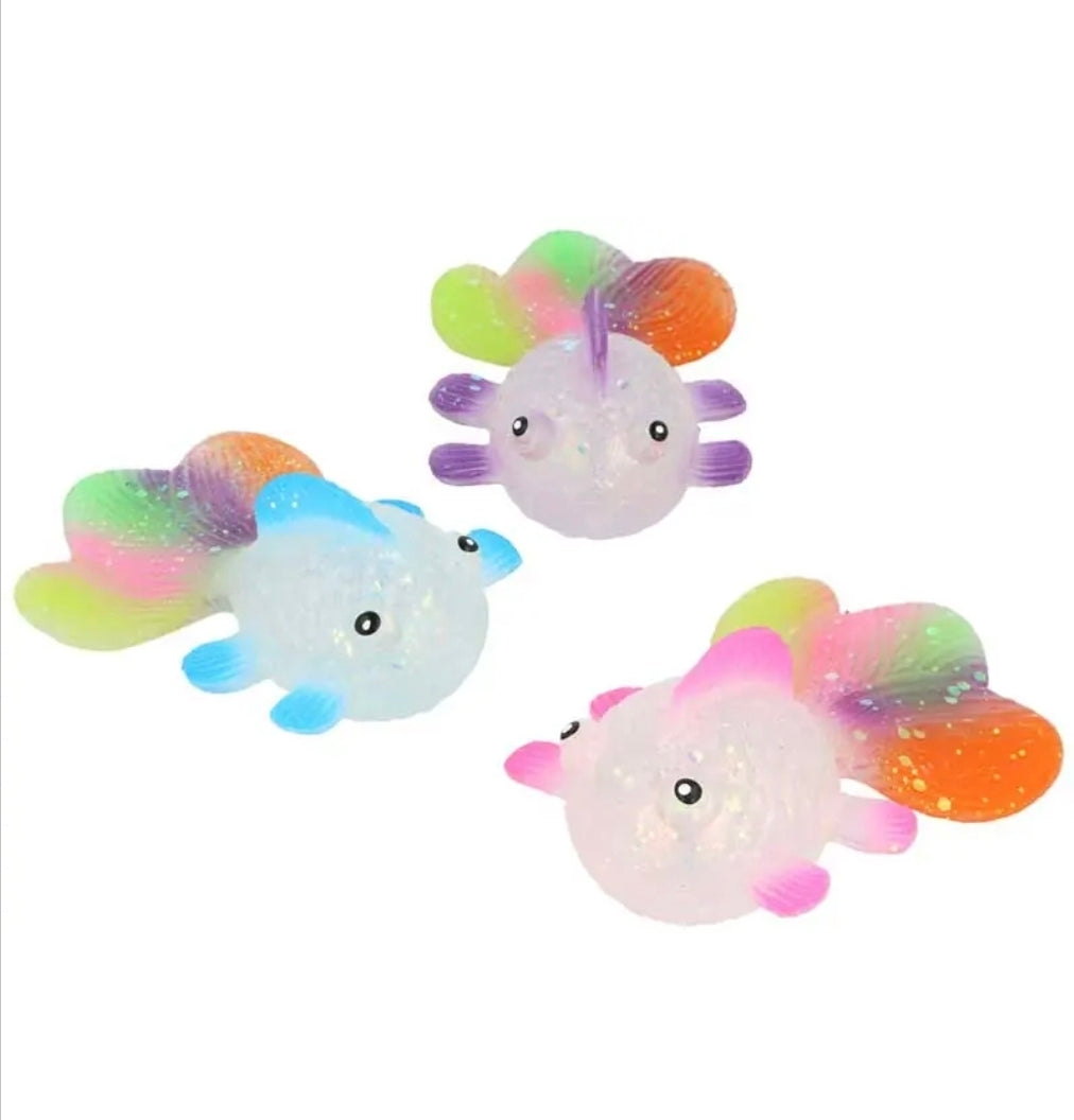Squishy glitter fish