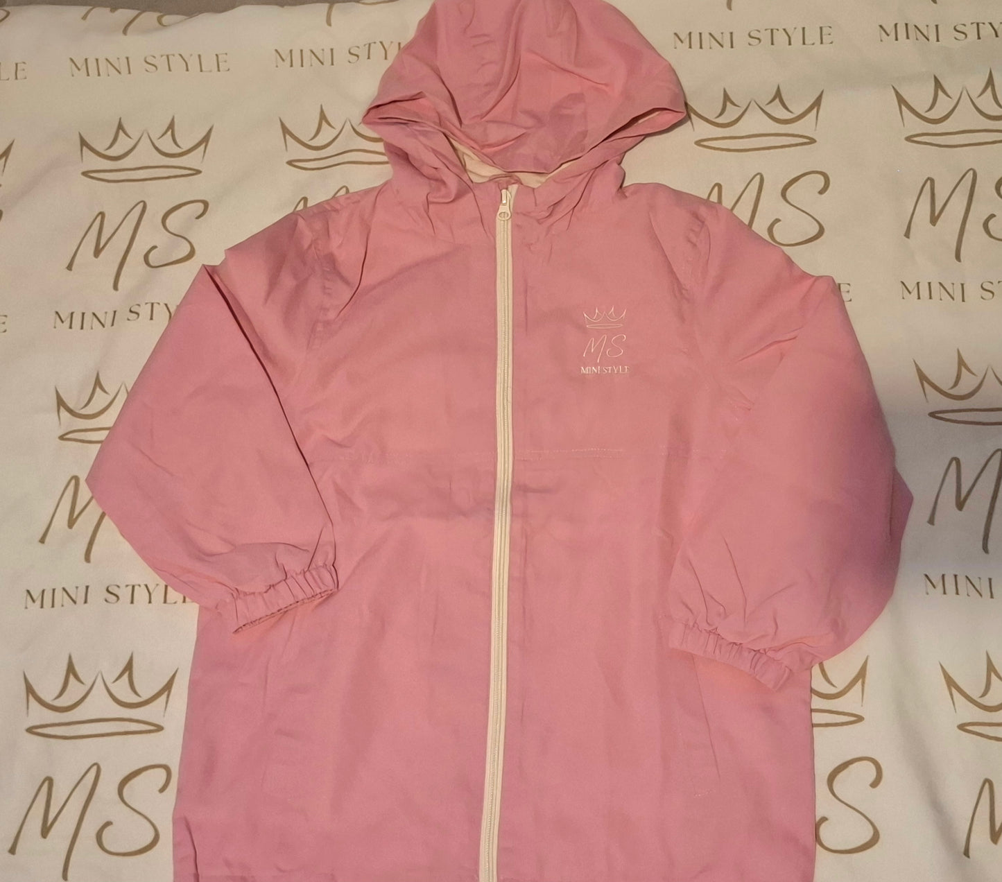 Pink windbreaker jacket