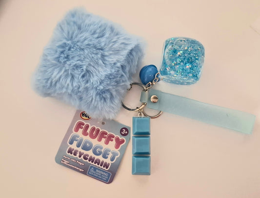 Fluffy fidget keychain