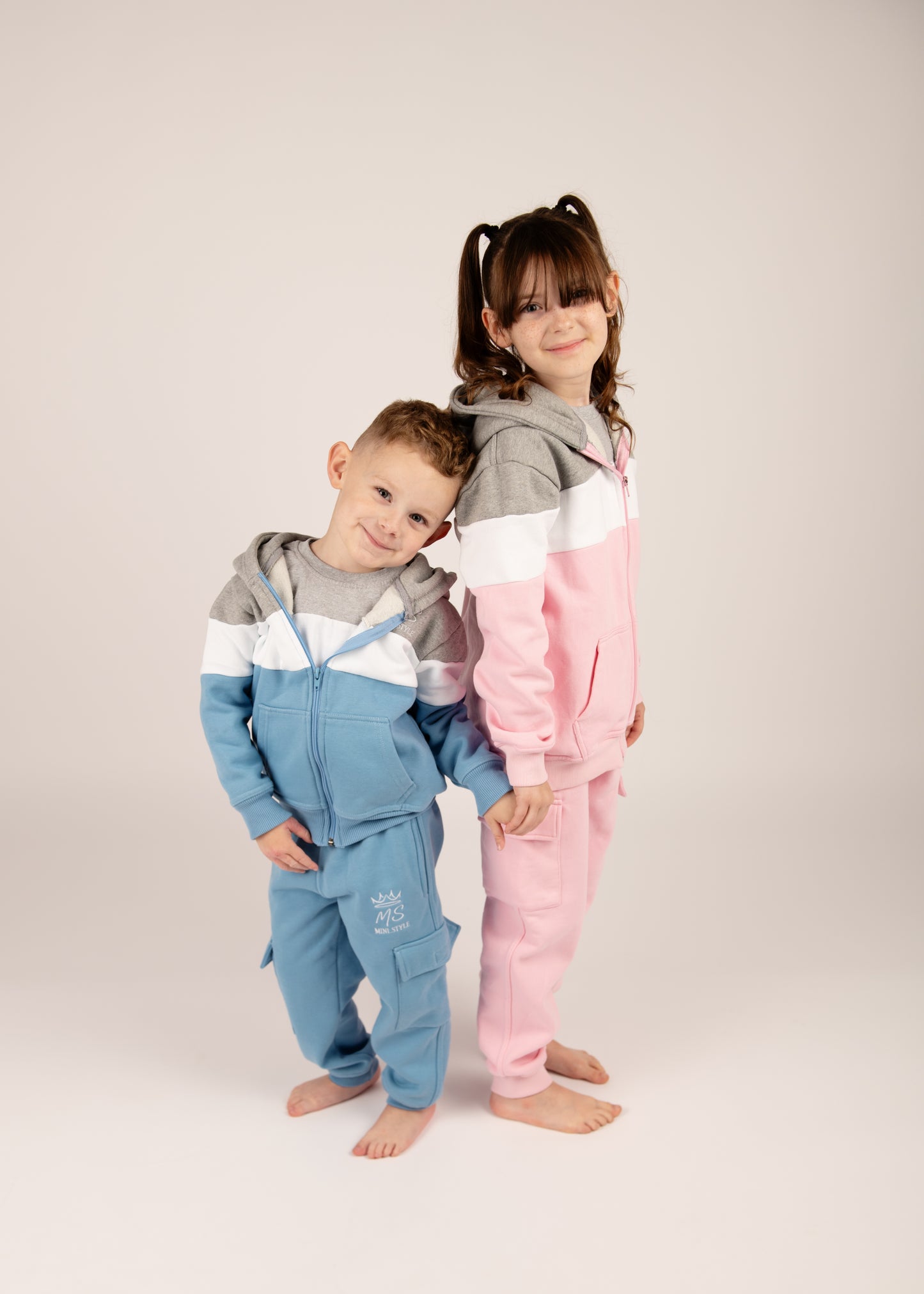 Boys Tri colour hooded tracksuit